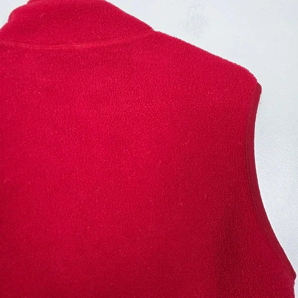 Patagonia Synchilla Vest USA 90s Red Selkirk Glacier Guide Patch Vintage Fleece